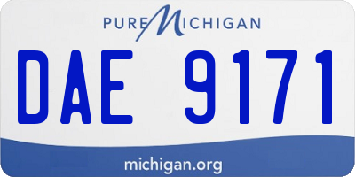 MI license plate DAE9171