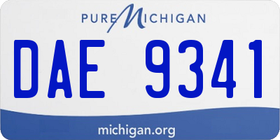 MI license plate DAE9341