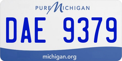 MI license plate DAE9379