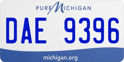 MI license plate DAE9396