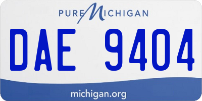 MI license plate DAE9404