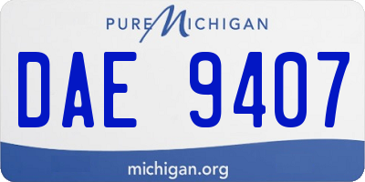 MI license plate DAE9407