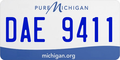 MI license plate DAE9411