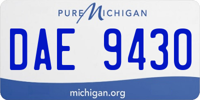 MI license plate DAE9430