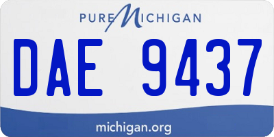 MI license plate DAE9437