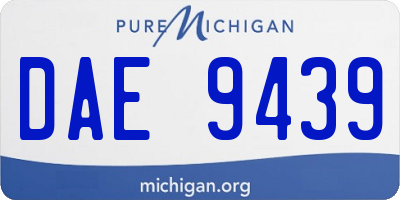 MI license plate DAE9439