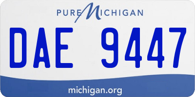 MI license plate DAE9447