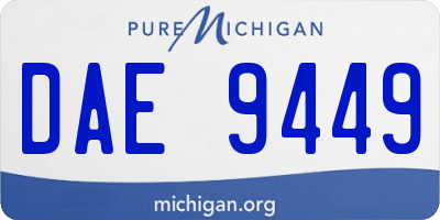 MI license plate DAE9449