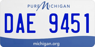 MI license plate DAE9451