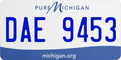 MI license plate DAE9453