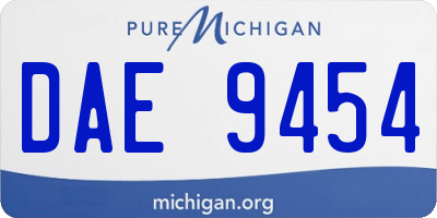 MI license plate DAE9454
