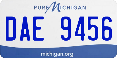 MI license plate DAE9456