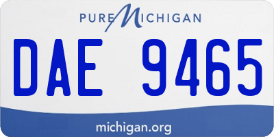 MI license plate DAE9465