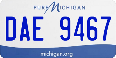 MI license plate DAE9467