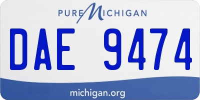MI license plate DAE9474