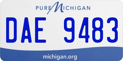 MI license plate DAE9483