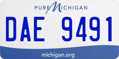 MI license plate DAE9491