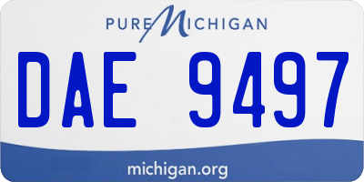 MI license plate DAE9497