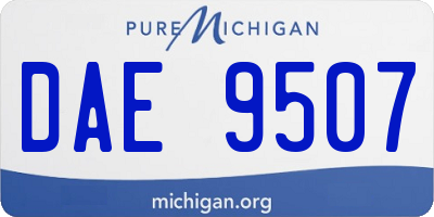MI license plate DAE9507