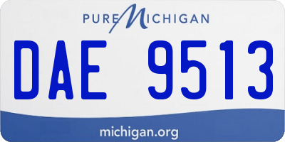 MI license plate DAE9513