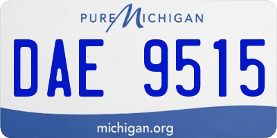 MI license plate DAE9515