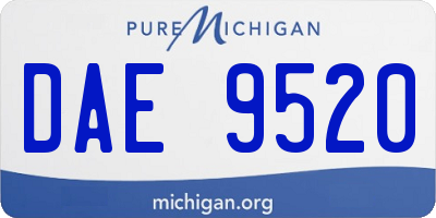 MI license plate DAE9520