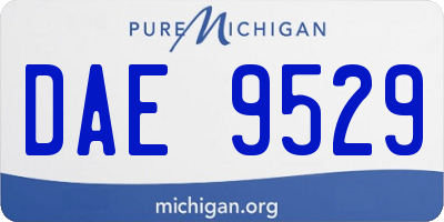 MI license plate DAE9529