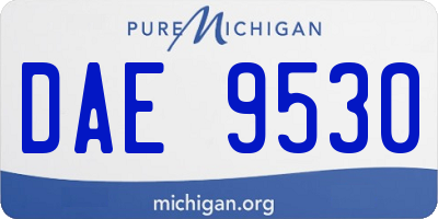 MI license plate DAE9530