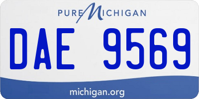 MI license plate DAE9569