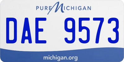 MI license plate DAE9573