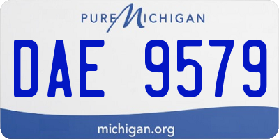 MI license plate DAE9579