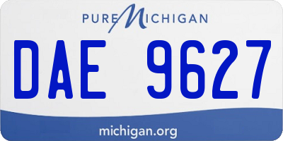 MI license plate DAE9627