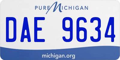 MI license plate DAE9634