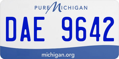 MI license plate DAE9642