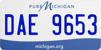 MI license plate DAE9653