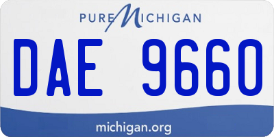 MI license plate DAE9660