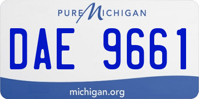 MI license plate DAE9661