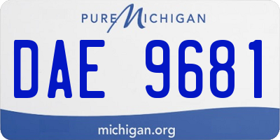MI license plate DAE9681