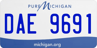 MI license plate DAE9691