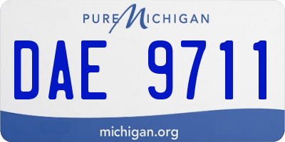 MI license plate DAE9711