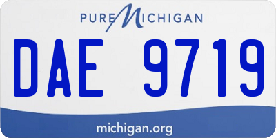 MI license plate DAE9719