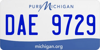 MI license plate DAE9729