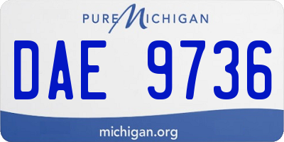 MI license plate DAE9736