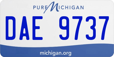 MI license plate DAE9737