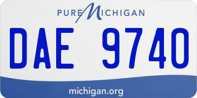 MI license plate DAE9740