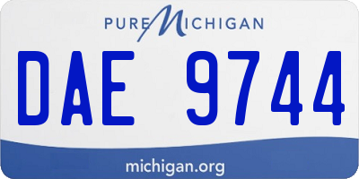 MI license plate DAE9744