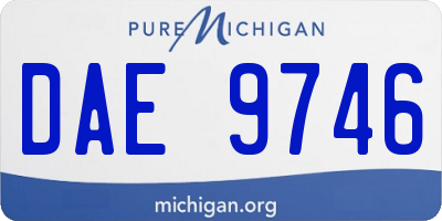 MI license plate DAE9746
