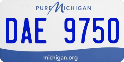 MI license plate DAE9750