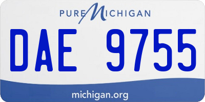 MI license plate DAE9755