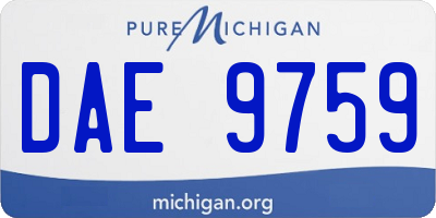 MI license plate DAE9759